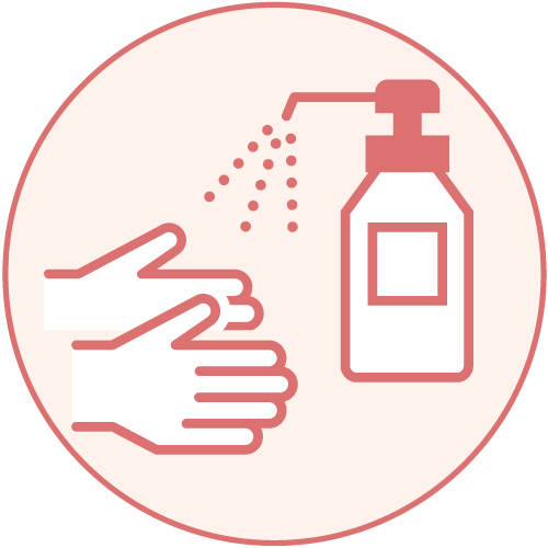 美容室特集 感染症対策ピクトグラム 手指の消毒